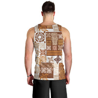 Hawaiian Quilt Men Tank Top Tiki Tropical Retro Brown Version LT14 - Polynesian Pride