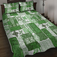 Hawaiian Quilt Quilt Bed Set Tiki Tropical Retro Green Version LT14 - Polynesian Pride