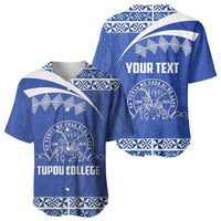 Personalised Tonga Tupou College Toloa Baseball Jersey 160 Years Anniversary Tongan Ngatu Pattern LT14 - Polynesian Pride