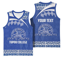 Personalised Tonga Tupou College Toloa Basketball Jersey 160 Years Anniversary Tongan Ngatu Pattern LT14 - Polynesian Pride
