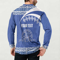 Personalised Tonga Tupou College Toloa Button Sweatshirt 160 Years Anniversary Tongan Ngatu Pattern LT14 - Polynesian Pride