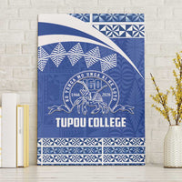 Tonga Tupou College Toloa Canvas Wall Art 160 Years Anniversary Tongan Ngatu Pattern LT14 Without Frame Blue - Polynesian Pride