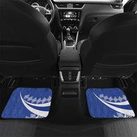 Personalised Tonga Tupou College Toloa Car Mats 160 Years Anniversary Tongan Ngatu Pattern LT14 Set 2pcs - Back Blue - Polynesian Pride
