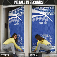 Personalised Tonga Tupou College Toloa Door Cover 160 Years Anniversary Tongan Ngatu Pattern LT14 - Polynesian Pride