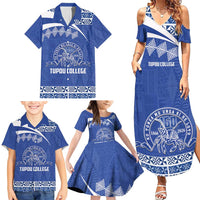 Personalised Tonga Tupou College Toloa Family Matching Summer Maxi Dress and Hawaiian Shirt 160 Years Anniversary Tongan Ngatu Pattern