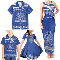 Personalised Tonga Tupou College Toloa Family Matching Tank Maxi Dress and Hawaiian Shirt 160 Years Anniversary Tongan Ngatu Pattern