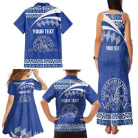 Personalised Tonga Tupou College Toloa Family Matching Tank Maxi Dress and Hawaiian Shirt 160 Years Anniversary Tongan Ngatu Pattern