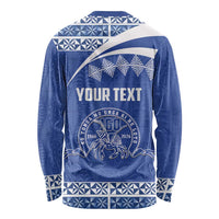 Personalised Tonga Tupou College Toloa Long Sleeve Shirt 160 Years Anniversary Tongan Ngatu Pattern LT14 - Polynesian Pride