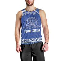Personalised Tonga Tupou College Toloa Men Tank Top 160 Years Anniversary Tongan Ngatu Pattern LT14 - Polynesian Pride