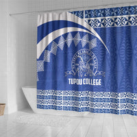 Tonga Tupou College Toloa Shower Curtain 160 Years Anniversary Tongan Ngatu Pattern LT14 - Polynesian Pride