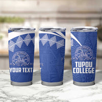 Personalised Tonga Tupou College Toloa Tumbler Cup 160 Years Anniversary Tongan Ngatu Pattern LT14 - Polynesian Pride