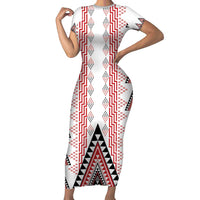 Aotearoa Taniko Family Matching Short Sleeve Bodycon Dress and Hawaiian Shirt Niho Taniwha Purapura Whetu Mix Poutama