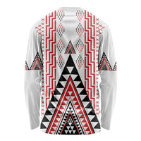 Aotearoa Taniko Long Sleeve Shirt Niho Taniwha Purapura Whetu Mix Poutama LT14 - Polynesian Pride