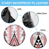 Aotearoa Taniko Spare Tire Cover Niho Taniwha Purapura Whetu Mix Poutama