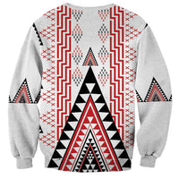 Aotearoa Taniko Sweatshirt Niho Taniwha Purapura Whetu Mix Poutama LT14 - Polynesian Pride