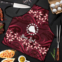 Personalised Cook Islands Mangaia Apron Tiare Maori Polynesian Waves Tattoo LT14 Burgundy - Polynesian Pride