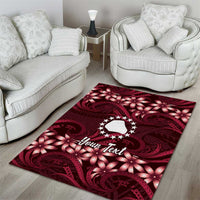 Personalised Cook Islands Mangaia Area Rug Tiare Maori Polynesian Waves Tattoo