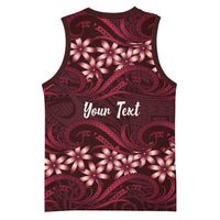 Personalised Cook Islands Mangaia Basketball Jersey Tiare Maori Polynesian Waves Tattoo LT14 - Polynesian Pride