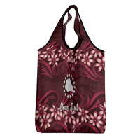 Personalised Cook Islands Mangaia Grocery Bag Tiare Maori Polynesian Waves Tattoo LT14 - Polynesian Pride