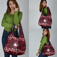 Personalised Cook Islands Mangaia Grocery Bag Tiare Maori Polynesian Waves Tattoo LT14 - Polynesian Pride