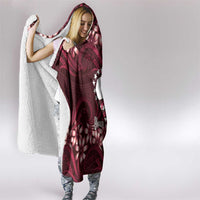 Personalised Cook Islands Mangaia Hooded Blanket Tiare Maori Polynesian Waves Tattoo LT14 - Polynesian Pride