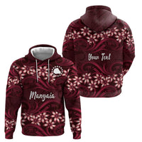 Personalised Cook Islands Mangaia Hoodie Tiare Maori Polynesian Waves Tattoo LT14 - Polynesian Pride