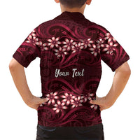 Personalised Cook Islands Mangaia Kid Hawaiian Shirt Tiare Maori Polynesian Waves Tattoo LT14 - Polynesian Pride