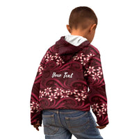 Personalised Cook Islands Mangaia Kid Hoodie Tiare Maori Polynesian Waves Tattoo LT14 - Polynesian Pride