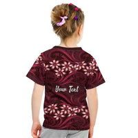 Personalised Cook Islands Mangaia Kid T Shirt Tiare Maori Polynesian Waves Tattoo LT14 - Polynesian Pride