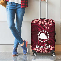 Personalised Cook Islands Mangaia Luggage Cover Tiare Maori Polynesian Waves Tattoo LT14 - Polynesian Pride