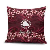 Personalised Cook Islands Mangaia Pillow Cover Tiare Maori Polynesian Waves Tattoo LT14 Burgundy - Polynesian Pride