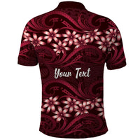 Personalised Cook Islands Mangaia Polo Shirt Tiare Maori Polynesian Waves Tattoo LT14 - Polynesian Pride