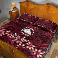 Personalised Cook Islands Mangaia Quilt Bed Set Tiare Maori Polynesian Waves Tattoo LT14 - Polynesian Pride