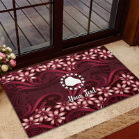 Personalised Cook Islands Mangaia Rubber Doormat Tiare Maori Polynesian Waves Tattoo LT14 - Polynesian Pride