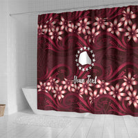 Personalised Cook Islands Mangaia Shower Curtain Tiare Maori Polynesian Waves Tattoo LT14 - Polynesian Pride