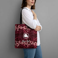 Personalised Cook Islands Mangaia Tote Bag Tiare Maori Polynesian Waves Tattoo LT14 - Polynesian Pride