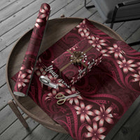 Personalised Cook Islands Mangaia Wrapping Paper Tiare Maori Polynesian Waves Tattoo LT14 - Polynesian Pride