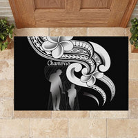Guam Father's Day Rubber Doormat Chamorro Latte Stone Polynesian Pattern