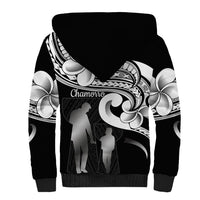 Guam Father's Day Sherpa Hoodie Chamorro Latte Stone Polynesian Pattern LT14 - Polynesian Pride
