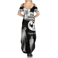 Guam Father's Day Summer Maxi Dress Chamorro Latte Stone Polynesian Pattern LT14 - Polynesian Pride