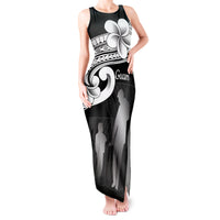 Guam Father's Day Tank Maxi Dress Chamorro Latte Stone Polynesian Pattern LT14 Women Black - Polynesian Pride