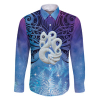 New Zealand Matariki Family Matching Long Sleeve Bodycon Dress and Hawaiian Shirt Aotearoa Maori New Year Manaia Galaxy Vibes