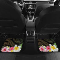 Personalised Vanuatu Independence Day Car Mats Carving Drum Sand Drawing Turtle LT14 Set 2pcs - Back Black - Polynesian Pride