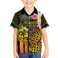 Personalised Vanuatu Independence Day Hawaiian Shirt Carving Drum Sand Drawing Turtle LT14 - Polynesian Pride