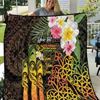 Personalised Vanuatu Independence Day Quilt Carving Drum Sand Drawing Turtle