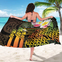 Personalised Vanuatu Independence Day Sarong Carving Drum Sand Drawing Turtle LT14 - Polynesian Pride