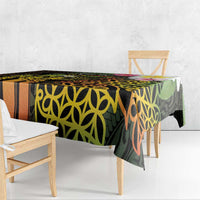 Personalised Vanuatu Independence Day Tablecloth Carving Drum Sand Drawing Turtle LT14 - Polynesian Pride