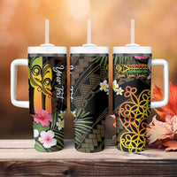 Personalised Vanuatu Independence Day Tumbler With Handle Carving Drum Sand Drawing Turtle