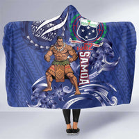 Samoa Independence Day Hooded Blanket 1962 Proud Samoan Warrior LT14 One Size Blue - Polynesian Pride