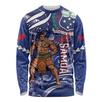 Samoa Independence Day Long Sleeve Shirt 1962 Proud Samoan Warrior LT14 Unisex Blue - Polynesian Pride